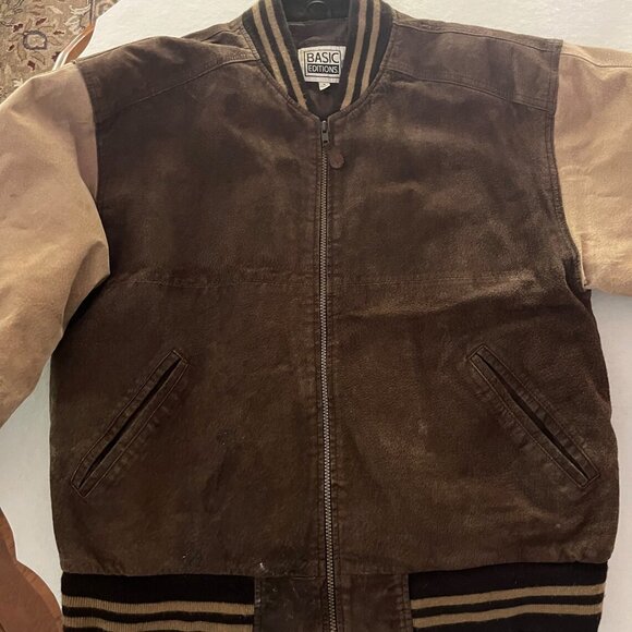 Vintage Basic Editions Suede Bomber Jacket - Picture 2 of 10